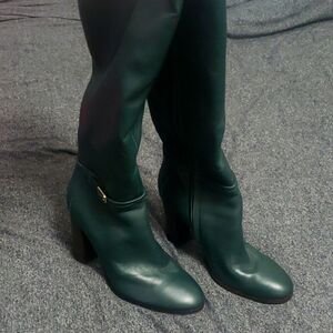 Nine west tall deep green boots